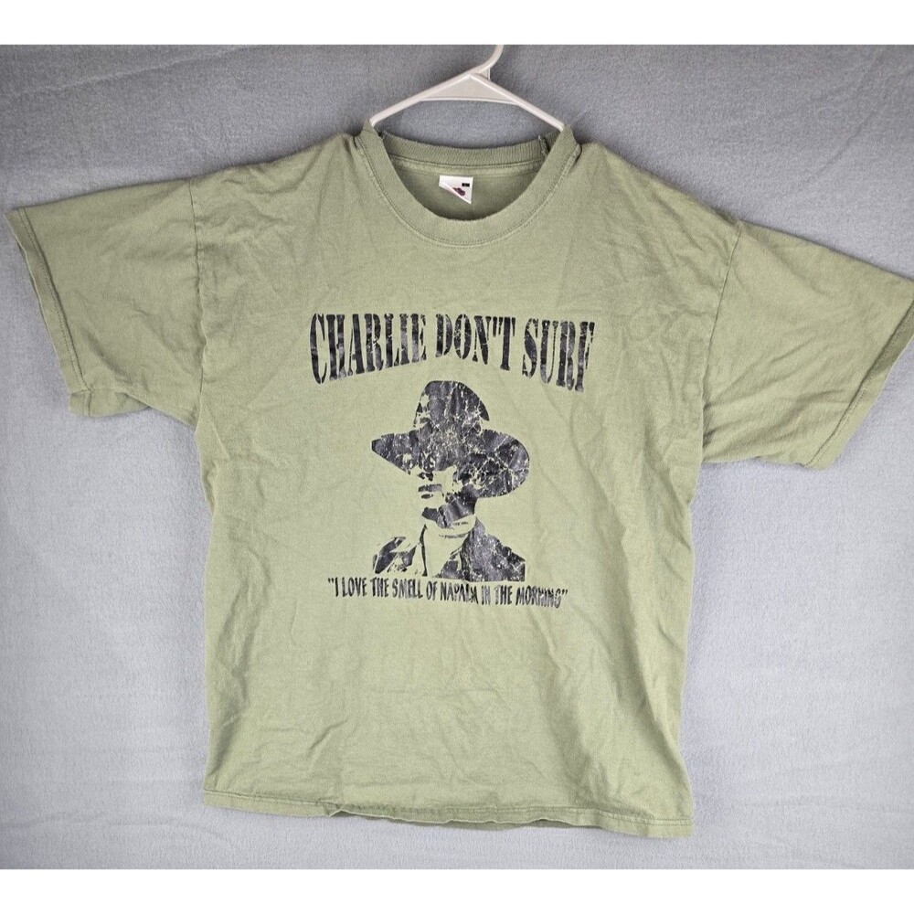 Apocalypse Now Charlie Don't Surf‎ Movie T Shirt Men Large Graphic Tee Casual